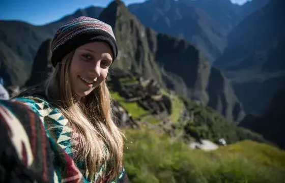 Hiking Inca Trail portrait | Peruvian Sunrise Hiking Inca Trail portrait | Peruvian Sunrise